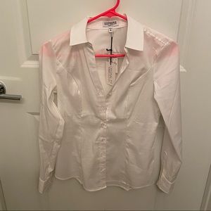 Express original fit white button down